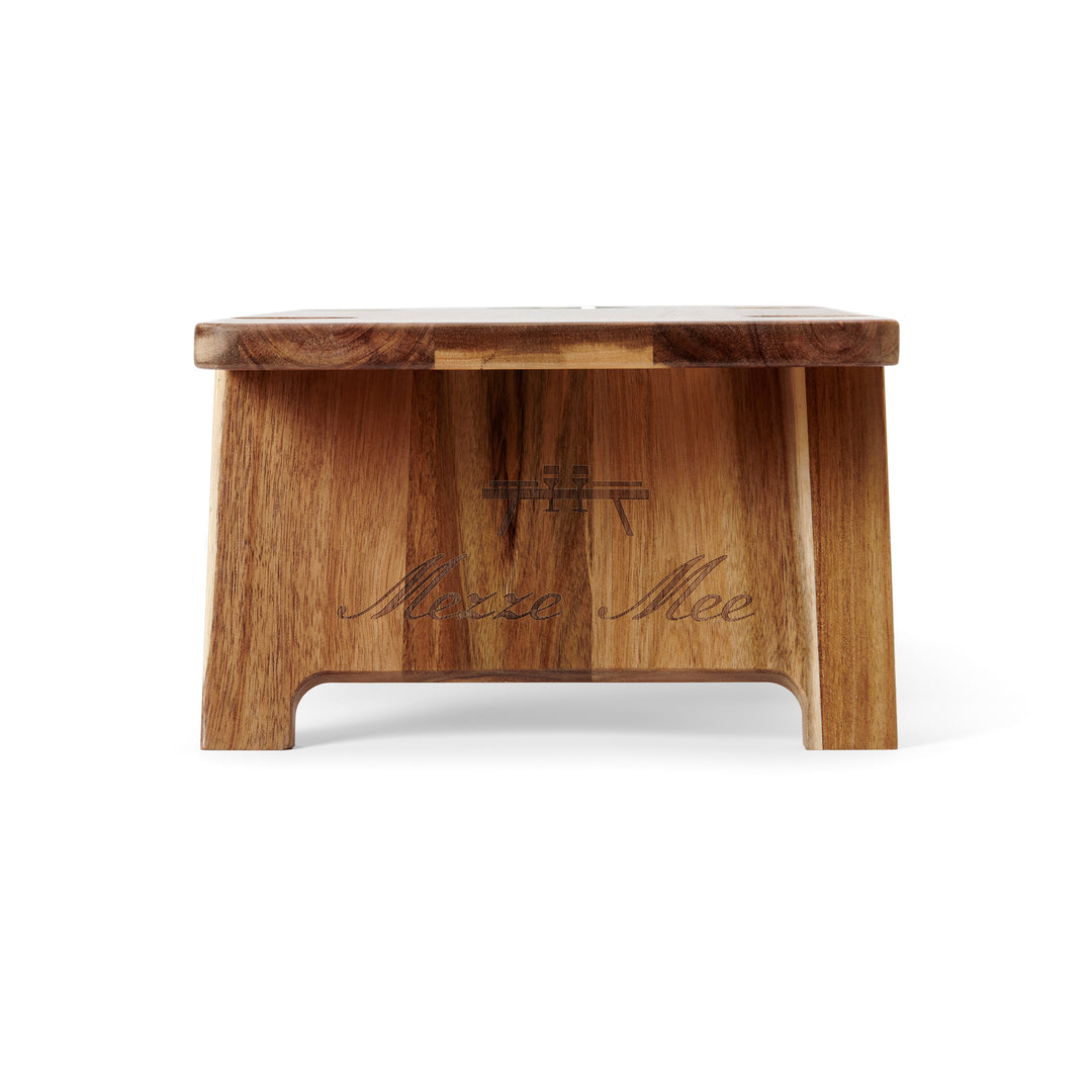 Arcadia Wood Table with cheese knife and bottle opener and carry bag